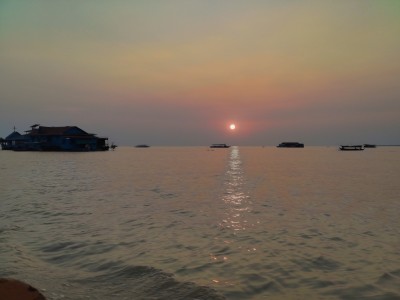 Sunset on Tonle Sap Lake