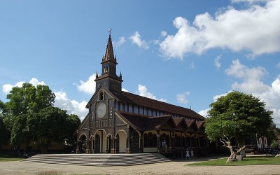 Kon Tum wooden catholic church